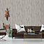 Muriva Cream Tropical Metallic effect Embossed Wallpaper