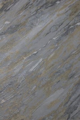 Muriva DARK GREY MARBLE Metallic & glitter effect Patterned WALLPAPER