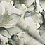 Muriva Elysian Floral Flowers Petal Pastel Metallic Green and Gold Wallpaper