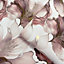 Muriva Elysian Floral Flowers Petal Pastel Metallic Pink Wallpaper