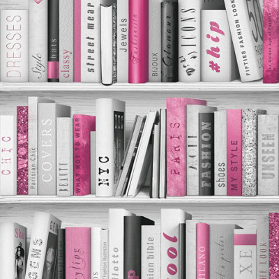 Tall Grey & Pink Fashion Books