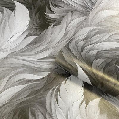Muriva Feathers Wallpaper Plumes Black Wall Paper Roll