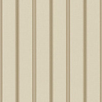 Muriva Gold Stripe Fabric effect Embossed Wallpaper