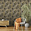 Muriva Gold Tropical Water coloured effect Embossed Wallpaper