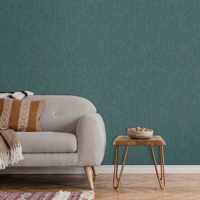 Muriva Green Texture Mica effect Embossed Wallpaper