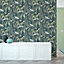 Muriva Green Tropical Water coloured effect Embossed Wallpaper
