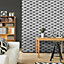 Muriva Grey Brick Brick effect Embossed Wallpaper