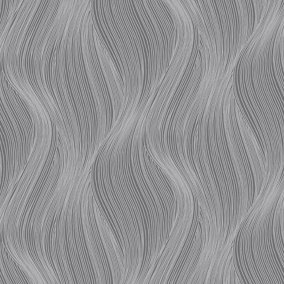 Muriva Grey Geometric Glitter effect Embossed Wallpaper