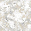 Muriva Grey Marble Metallic effect Embossed Wallpaper
