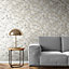 Muriva Grey Marble Metallic effect Embossed Wallpaper