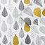 Muriva Grey & Ochre Novelty Pearl effect Embossed Wallpaper