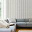 Muriva Grey Stripe Shimmer effect Embossed Wallpaper
