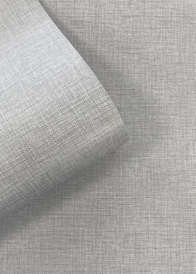 Muriva Grey Texture Fabric effect Patterned Wallpaper
