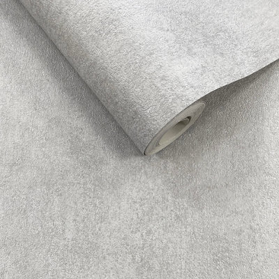 Muriva Grey Texture Metallic effect Embossed Wallpaper