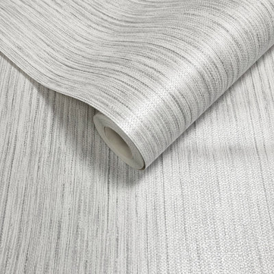 Muriva Grey Texture Metallic & glitter effect Embossed Wallpaper
