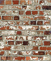 Muriva Loft Brick Red Wallpaper 102538