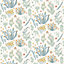 Muriva Multicolour Floral Water coloured effect Embossed Wallpaper