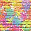 Muriva Multicolour Novelty Brick effect Embossed Wallpaper