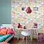 Muriva Multicolour Novelty Distressed effect Embossed Wallpaper