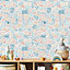 Muriva Multicolour Novelty Distressed effect Embossed Wallpaper