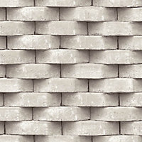 Muriva Natural Brick Brick effect Embossed Wallpaper