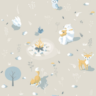 Muriva Natural Childrens 3D effect Embossed Wallpaper