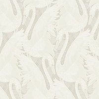 Muriva Pearl Birds Glitter effect Embossed Wallpaper