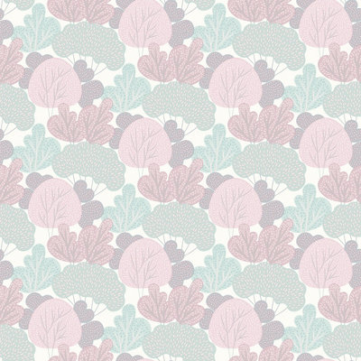Muriva Pink Floral 3D effect Embossed Wallpaper