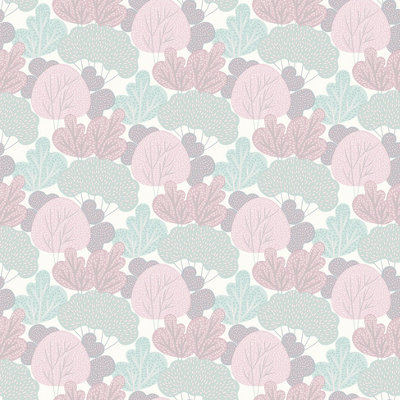 Muriva Pink Floral 3D effect Embossed Wallpaper