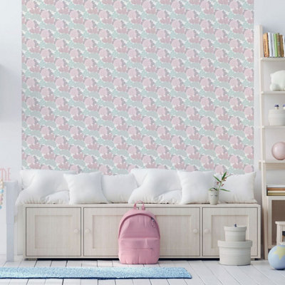 Muriva Pink Floral 3D effect Embossed Wallpaper