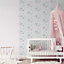 Muriva Pink Floral Water coloured effect Embossed Wallpaper