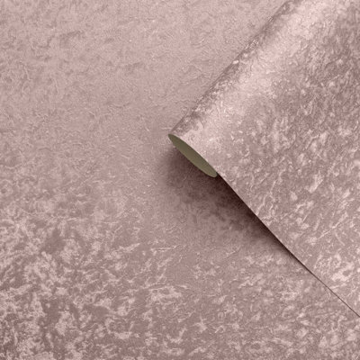 Muriva Rose Gold Texture Metallic effect Embossed Wallpaper