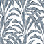 Muriva Sansa Leaf Blue & White Botanical Wallpaper M61901