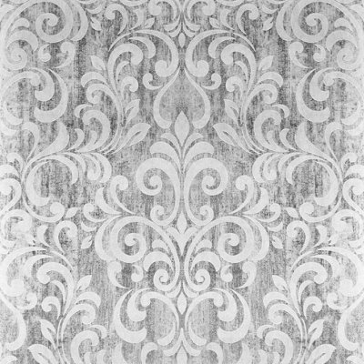 Muriva Silver Damask Metallic effect Embossed Wallpaper