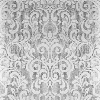 Muriva Silver Damask Metallic effect Embossed Wallpaper