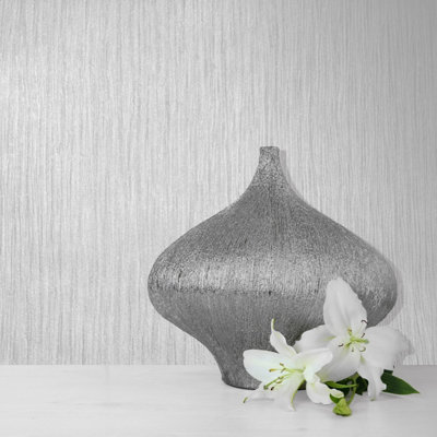 Muriva Texture Lustre Plain Grey Wallpaper 114923