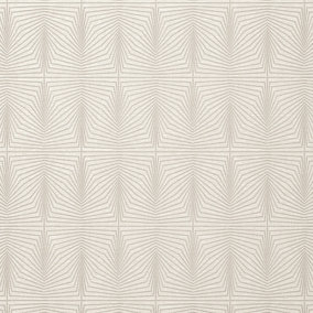 Muriva White Geometric Mica effect Embossed Wallpaper