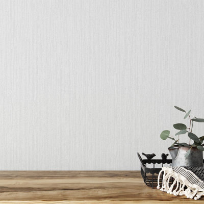 Muriva White Texture Metallic & glitter effect Embossed Wallpaper