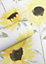 Muriva Yellow Floral Distressed effect Patterned Wallpaper