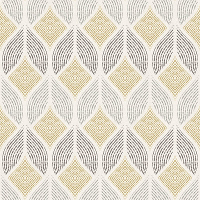 Muriva Yellow Tropical Distressed effect Embossed Wallpaper DIY at B&Q