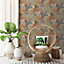 Muriva Yellow Tropical Water coloured effect Embossed Wallpaper