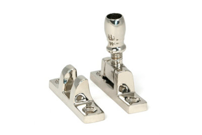 Mushroom Brighton Fastener - Narrow (Square) - Polished Nickel