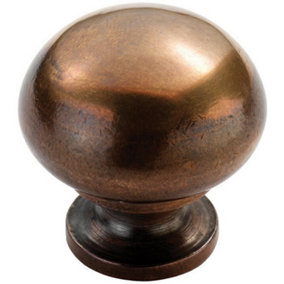Mushroom Cupboard Door Knob 30mm Diameter Solid Bronze Cabinet Handle