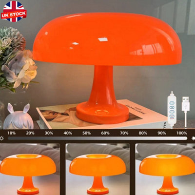 Mushroom Lamp Mushroom Orange Lamp Table Lamp Desk lamp Night Light Home Decor