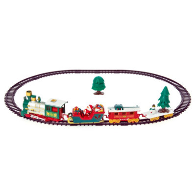 Musical Christmas Train Set 39 Piece Premier Toy Train With Working ...