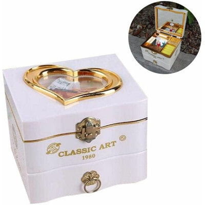 Musical Jewelry Box Vintage Rotating Music Box Jewelry Storage Music ...