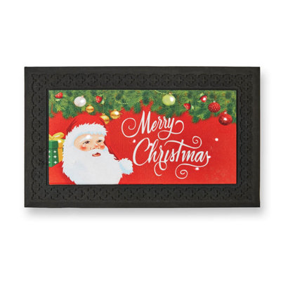 Musical Light Up Christmas Doormat Santa Design with LED Lights and ...