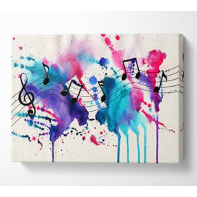 Musical Notes 1 Canvas Print Wall Art - Medium 20 x 32 Inches