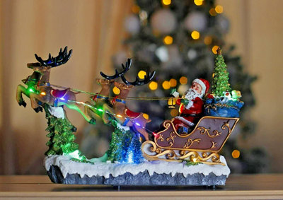 Illuminated Sleigh on sale with Presents RESIN Material