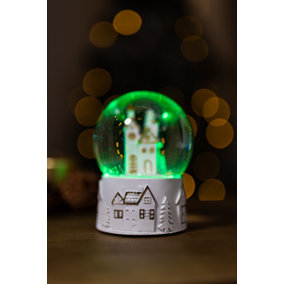 Musical Snowglobe With Colour Changing LED's - House